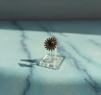 Black Sunflower Open Ring