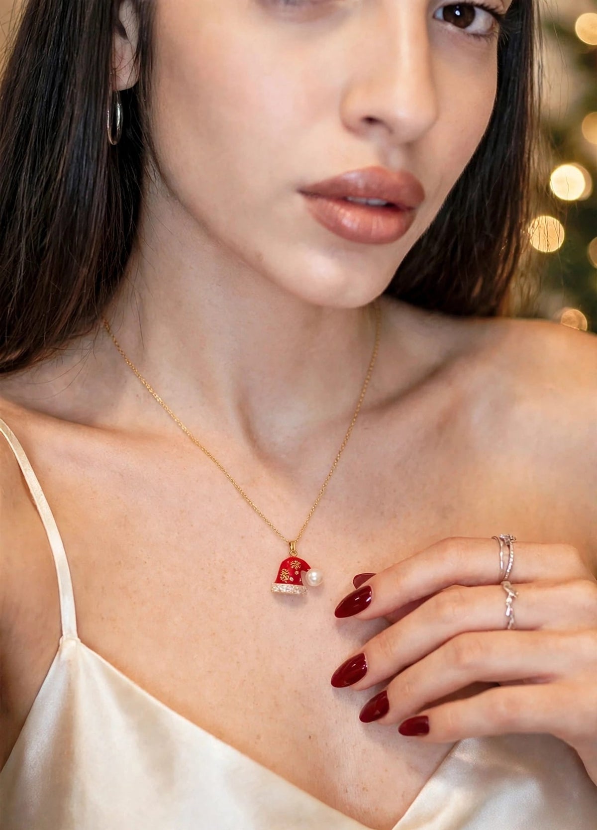 Santa's Hat Necklace