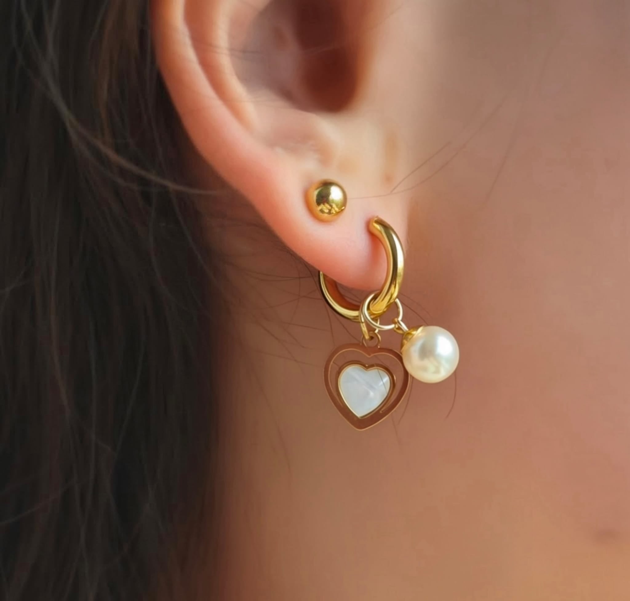 Shape 'n Pearl 3pc Set Earring